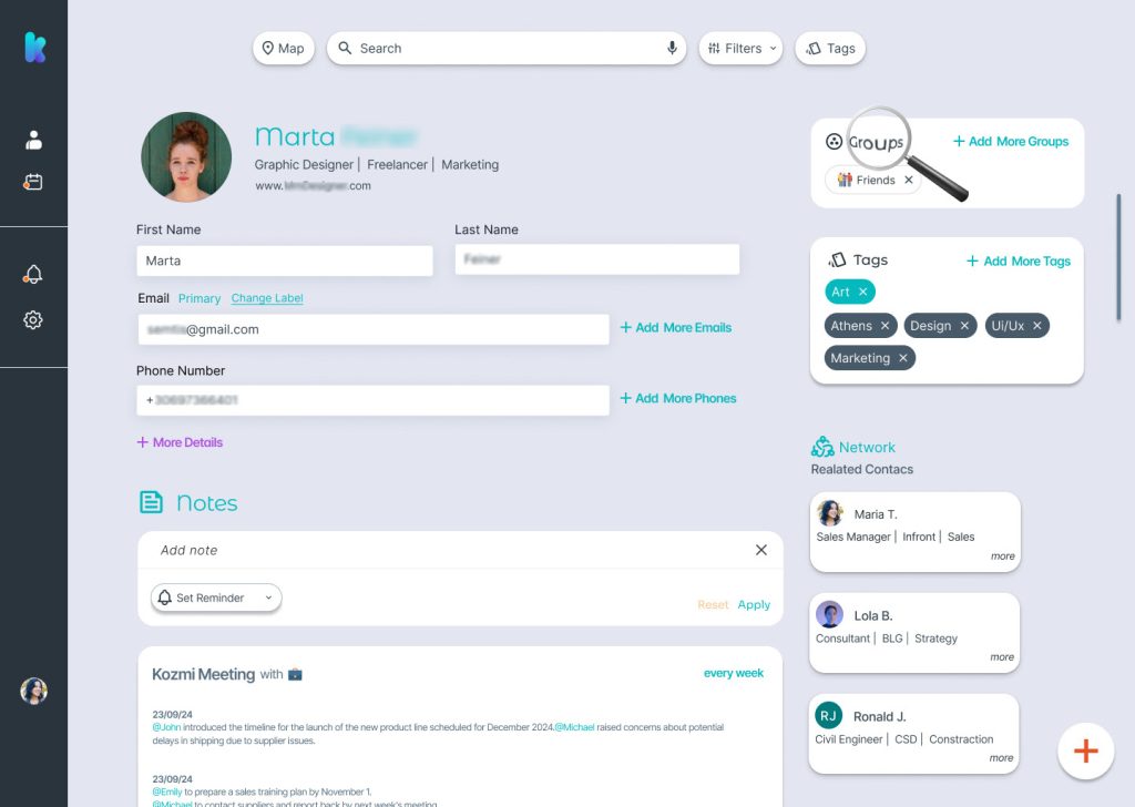 Contact Management Tool - Groups