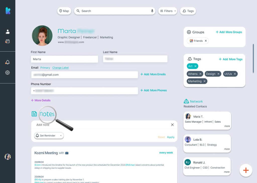 Contact Management Tool - Notes